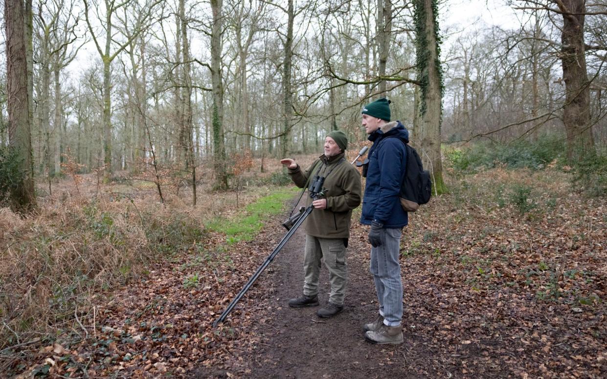 Deerstalker Paul Blunden with The Telegraph's Joe Shute