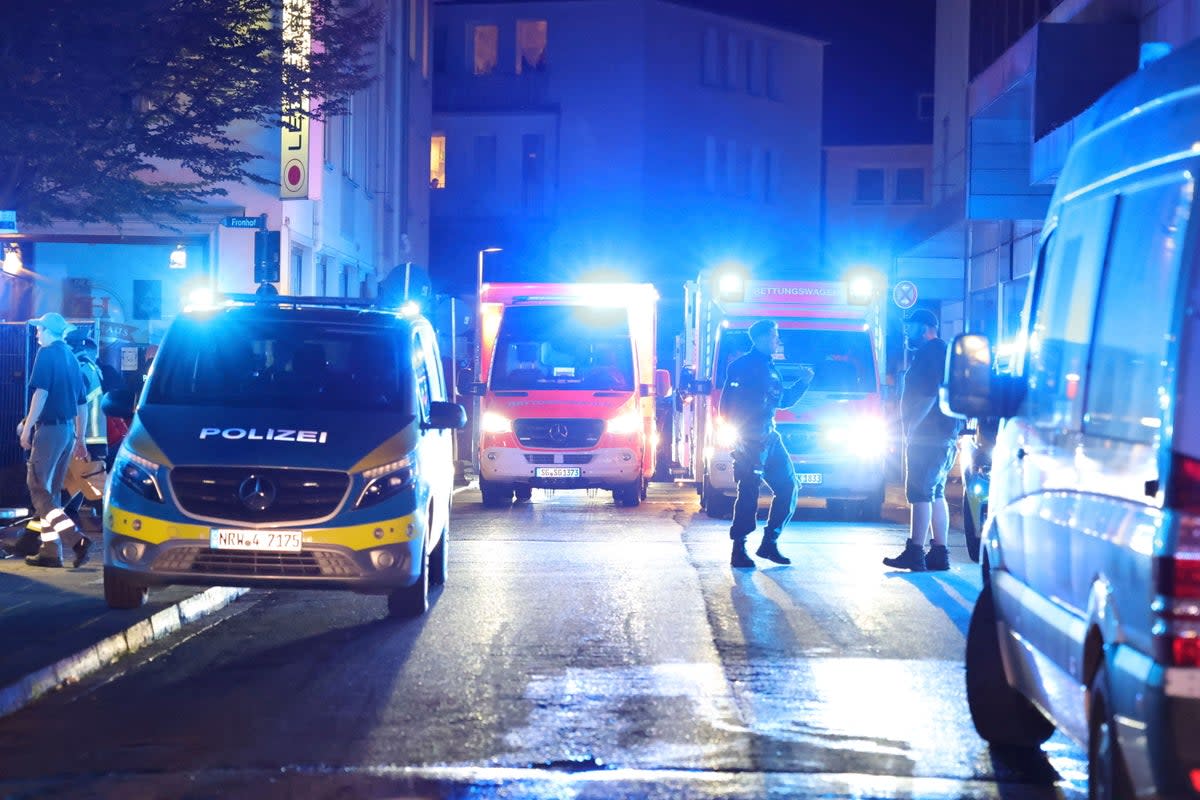 A man stabbed passers-by at random with a knife in the western German city of Solingen on Friday night, the newspaper Bild reports (AP)