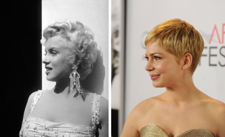 Marilyn Monroe and Michelle Williams