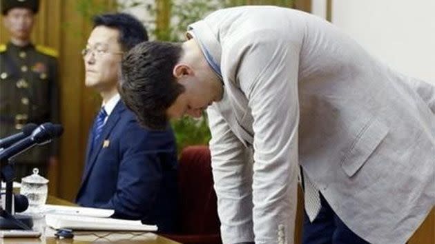 Warmbier was at the end of a five-day group tour when he was stopped at the airport and detained. Photo: REUTERS