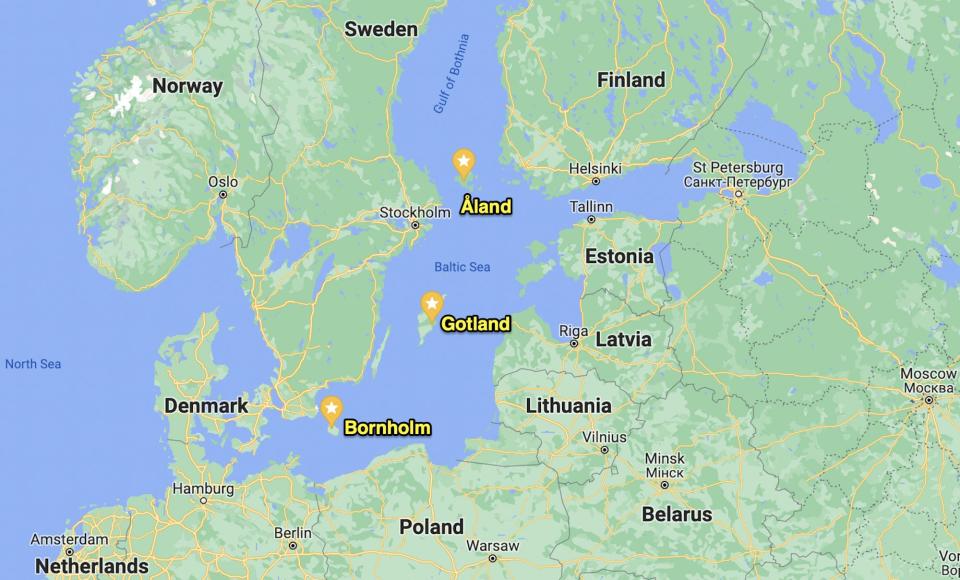 Baltic Sea islands Bornholm Gotland Aland