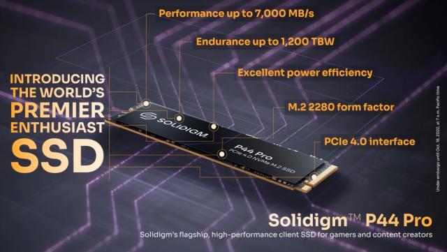 Solidigm針對遊戲、高度工作負載需求推出新款P44 Pro SSD，更可用於PS5