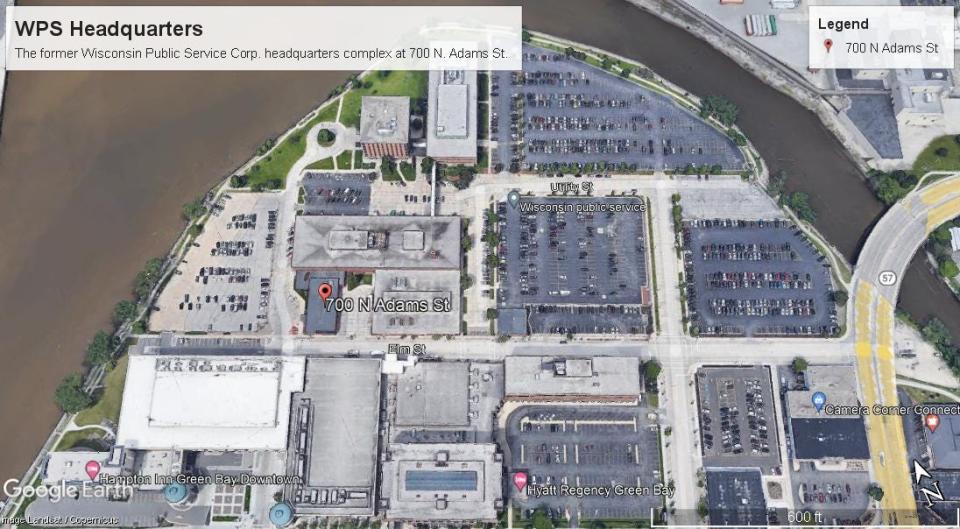 The former WPS headquarters campus at 700 N. Adams St. In January 2023, WPS began the latest phase of a cleanup effort to remove polluted soil on the site to prepare it for re-use.