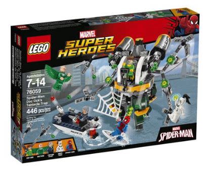 <p><a rel="nofollow noopener" href="http://www.walmart.ca/en/ip/lego-super-heroes-spider-man-doc-ocks-tentacle-trap-76059/6000196093447" target="_blank" data-ylk="slk:LEGO Spiderman: Doc Ock's Tentacle Trap;elm:context_link;itc:0;sec:content-canvas" class="link ">LEGO Spiderman: Doc Ock's Tentacle Trap</a><br> $49.86 </p>