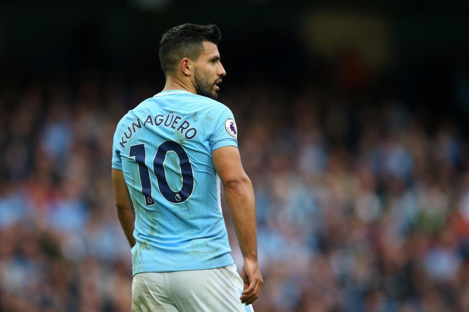 Sergio Aguero returns to Manchester City training after car crash injury.