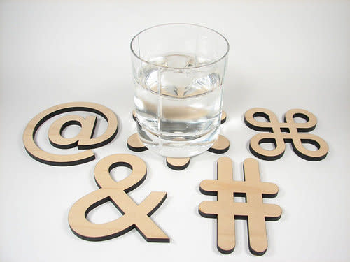 A great <a href="http://www.huffingtonpost.com/2012/12/10/homemade-gift-ideas-typographic-coasters_n_2271648.html">gift for anyone</a> who has an opinion on Helvetica vs Times New Roman.