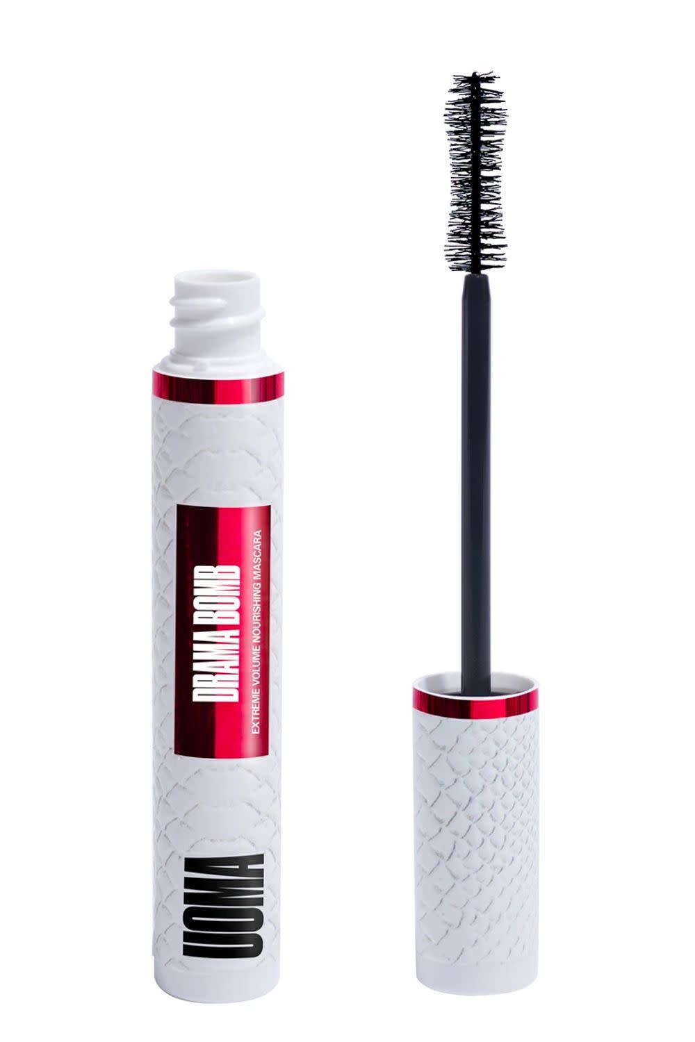 <p><a href="https://uomabeauty.com/products/drama-bomb-extreme-volume-nourishing-mascara?variant=33067532877923" rel="nofollow noopener" target="_blank" data-ylk="slk:Shop Now;elm:context_link;itc:0;sec:content-canvas" class="link rapid-noclick-resp">Shop Now</a></p><p>Uoma Beauty Drama Bomb Extreme Volume Nourishing Mascara</p><p>uomabeauty.com</p><p>$19.50</p><span class="copyright">Courtesy Image</span>