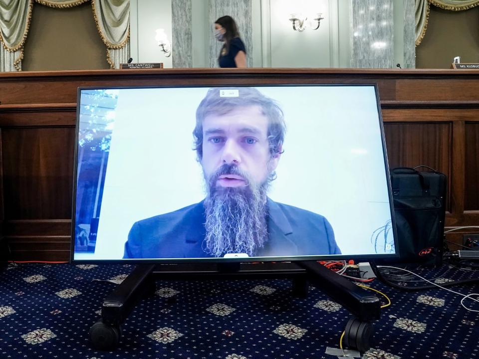 Jack Dorsey hearing screen