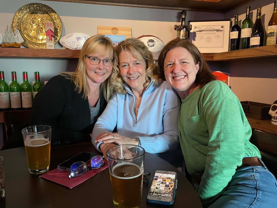 Regulars Wendy Hahn, Betsy Yoder and Betsy Brent all say The Admiral Pub is a great place to come for craft and international beers.