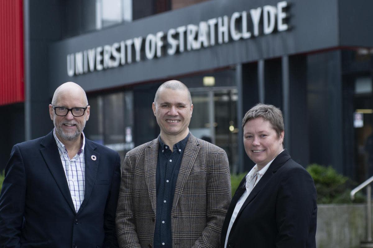 Director of Growth Programmes, Hunter Centre for Entrepreneurship John Anderson,  Executive Director of Partnerships & Engagement, Scottish National Investment Bank, David Ritchie and Chief Commercial Officer at University of Strathclyde Gillian Docherty <i>(Image: .)</i>