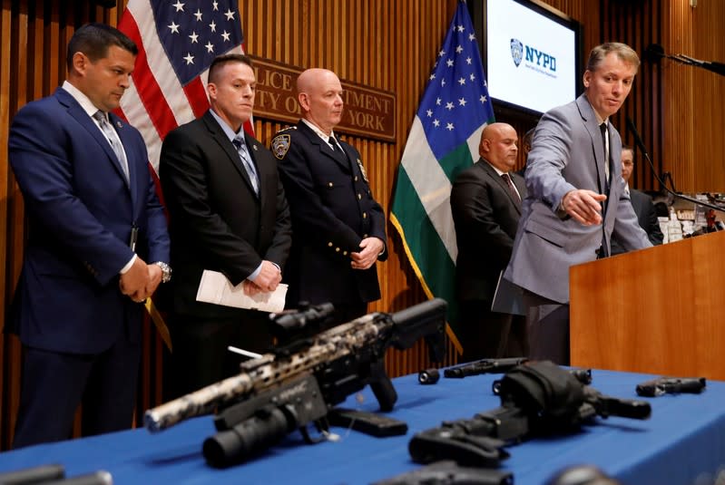 FILE PHOTO: New York City Police Department Chief of Detectives and Chief of Crime Control Strategies Shea speaks at a news conference in New York