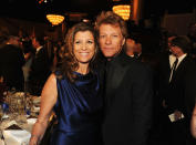 Jon Bon Jovi and guest attend the 70th Annual Golden Globe Awards Cocktail Party held at The Beverly Hilton Hotel on January 13, 2013 in Beverly Hills, California.