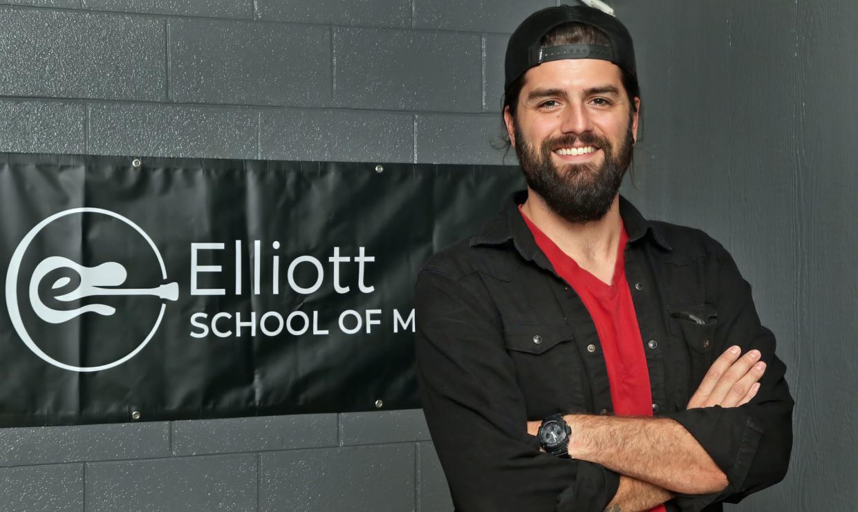 Owner Elliott Denkers at Elliott School of Music on East Marion Street in Shelby.