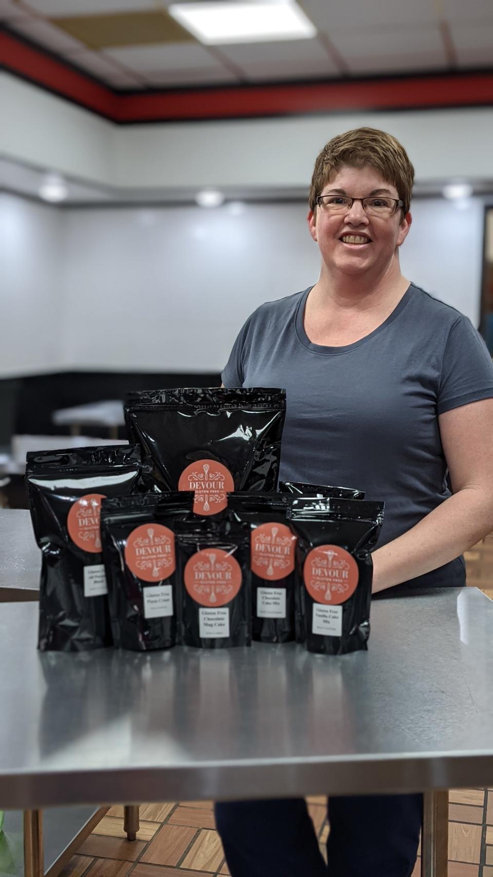 Christina Mike started her own gourmet gluten-free blend and mix business out of the Oak Creek Common Cookhouse called Devour Gluten Free. She’s still figuring out the next steps after a fire at the Cookhouse.