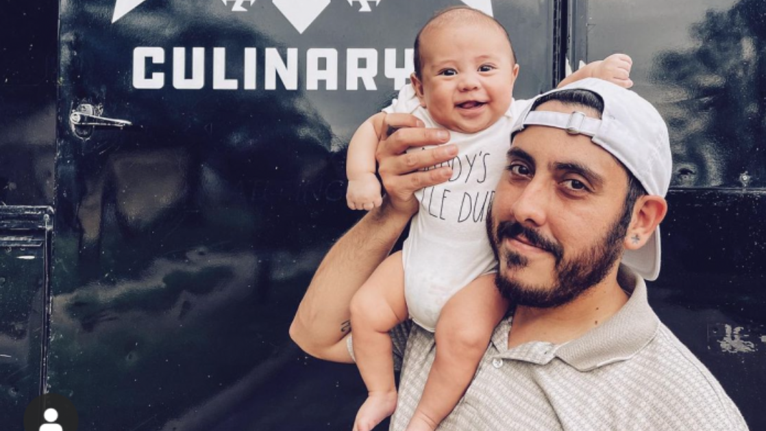 Joel ‘JD’ Valdez with his 3-month-old son (GoFundMe)