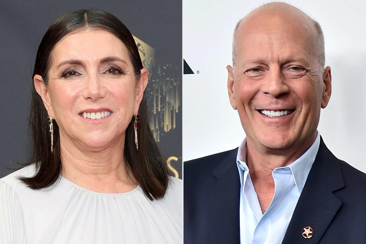 <p>Rich Fury/Getty; Theo Wargo/Getty</p> Stacey Sher; Bruce Willis