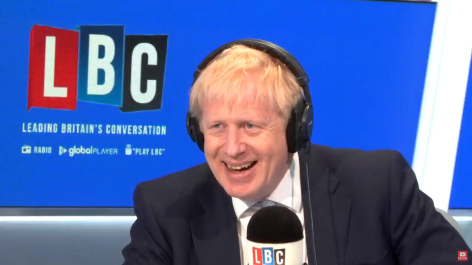 Mr Johnson was interviewed on LBC radio on Tuesday (Picture: PA)