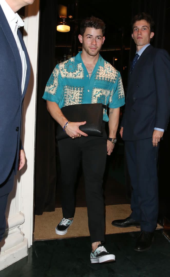 Nick Jonas leaving Casa Cruz restaurant in Notting Hill, London, Aug. 10. - Credit: Will/MEGA
