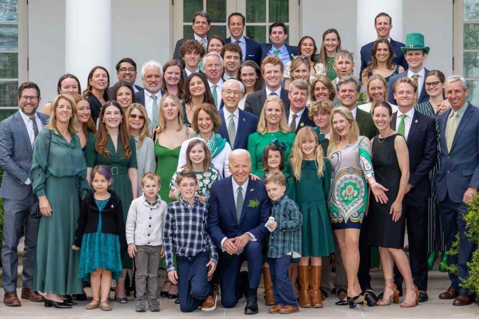 <p>Kerry Kennedy/X</p> Kennedy family joins President Joe Biden at the White House on St. Patrick