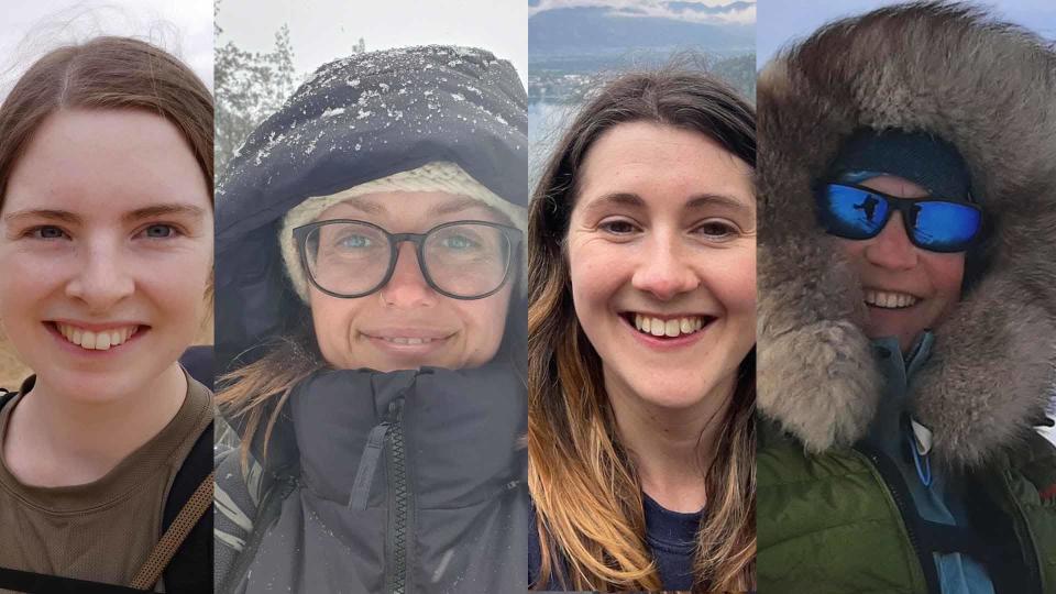 Clare Ballantyne, Mairi Hilton, Natalie Corbett and Lucy Bruzzone. Vicky Inglis, who worked there before, will return for 10 weeks as the team's leader to help get them settled. / Credit: UKAHT