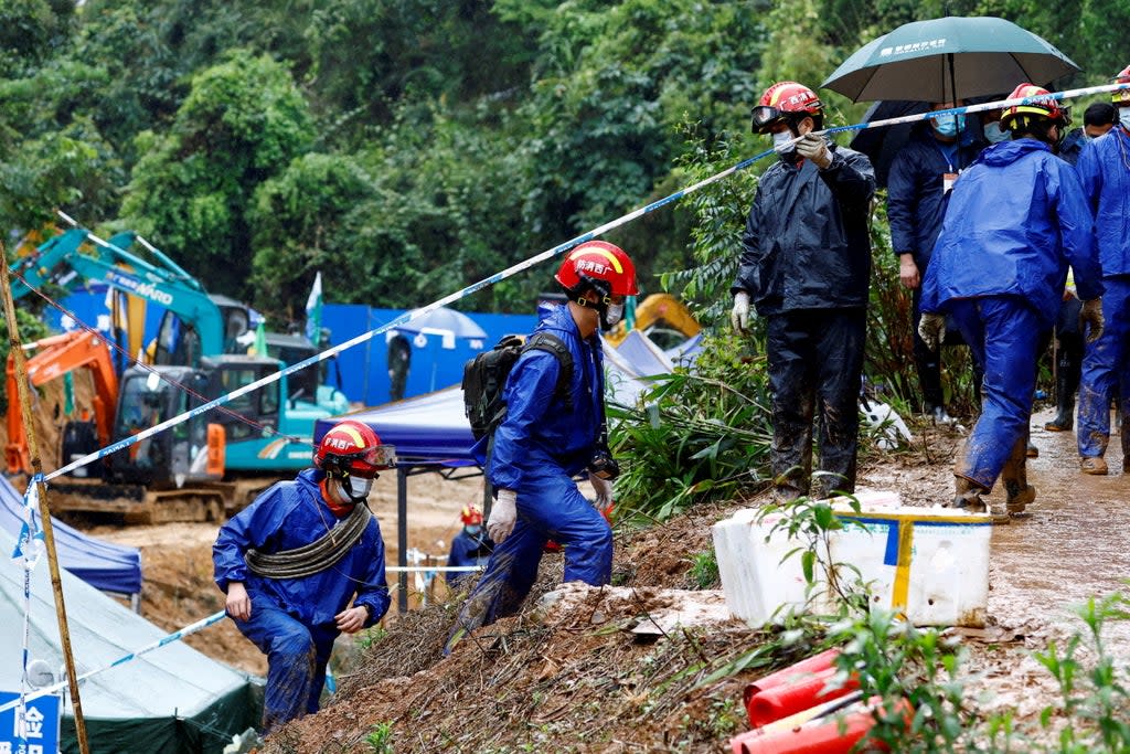 File photo of rescue workers in aftermath of the crash (REUTERS)