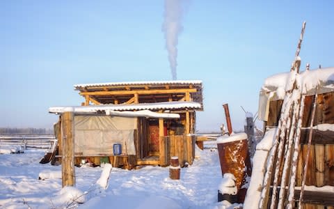 Oymyakon thermometer world's coldest village  - Credit: Barcroft Media