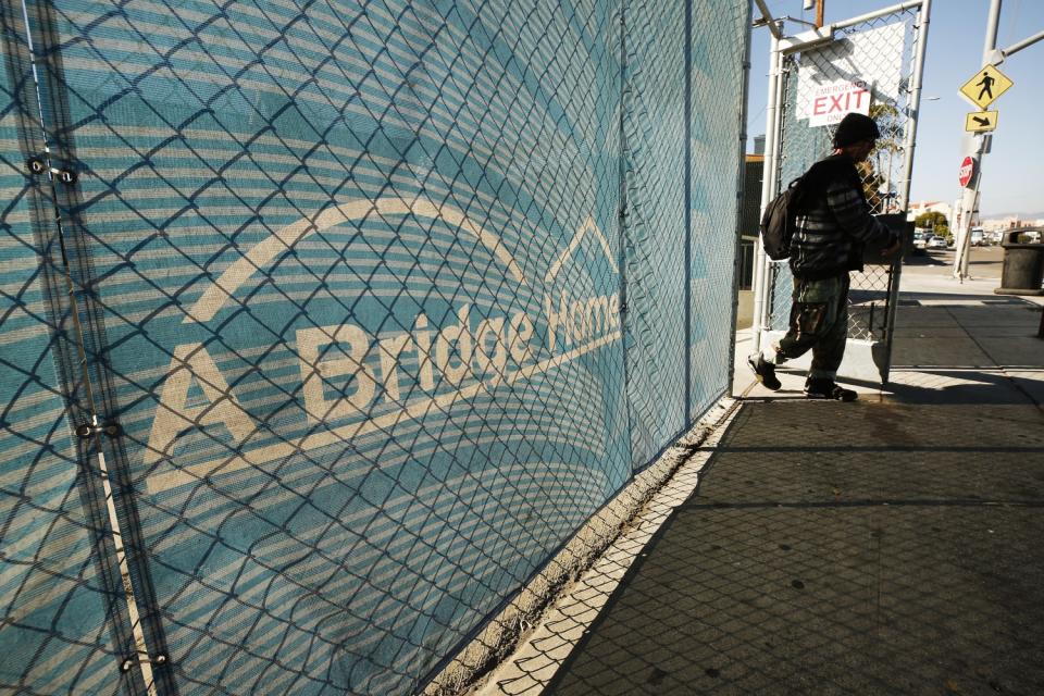 A Bridge Home shelter in Venice is one of 20 homeless shelters established by Mayor Garcetti.