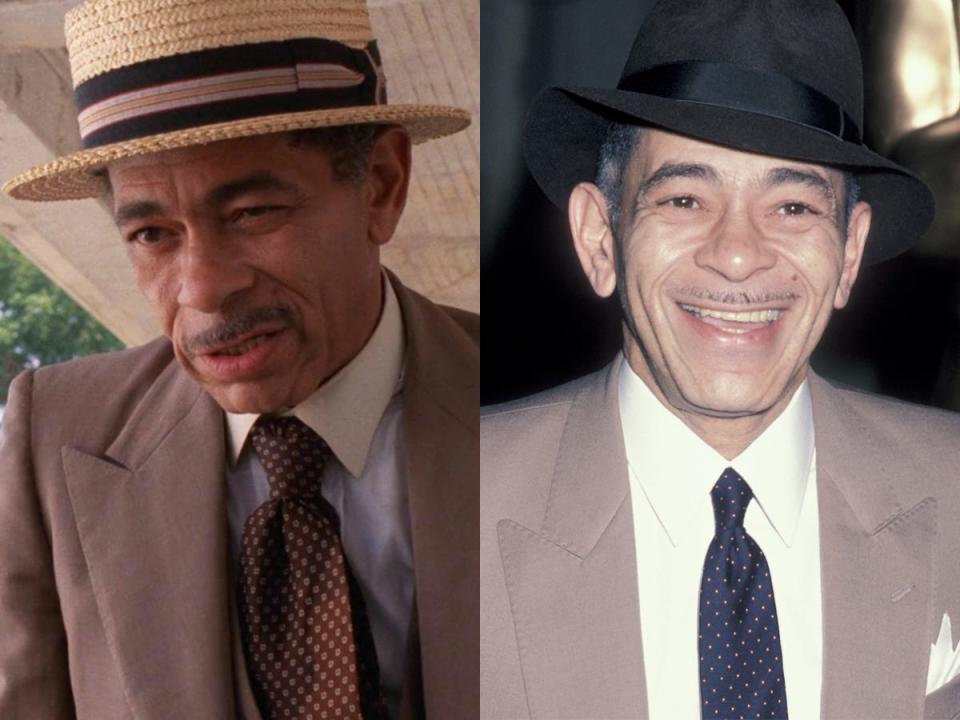 Left: Adolph Caesar as Old Mister in "The Color Purple." Right: Caesar in March 1985.