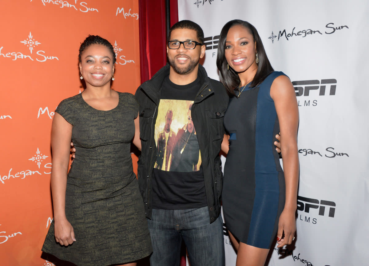 Jemele Hill and Cari Champion at ESPN outing.