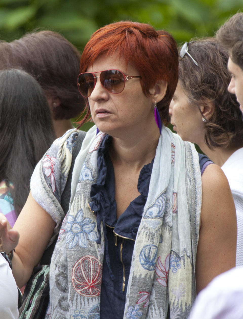 OLEIROS, SPAIN - AUGUST 17: Sandra Ortega Mera, daughter of Amancio Ortega and Rosalia Mera, attends her mother funeral on August 17, 2013 in Oleiros, Spain. (Photo by Xurxo Lobato/Getty Images)