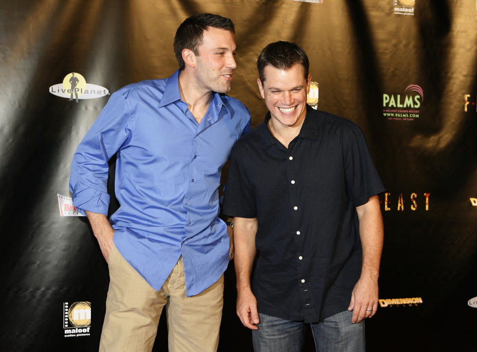 Hollywood juggernauts and best friends, Matt Damon and Ben Affleck, are <a href="http://www.nydailynews.com/entertainment/gossip/matt-damon-talks-gay-rumors-playboy-article-1.1220585#ixzz2Kz1uVL4Z">no strangers when it comes to gay rumors</a>. Their seemingly more than a bromance, which stems from their Boston upbringing, had never been denied, causing people to further believe the gossip until Damon decided to speak up about it in December 2012.   Damon proclaimed: "I never denied those rumors because I was offended and didn’t want to offend my friends who were gay. As if being gay were some kind of f--king disease. It put me in a weird position in that sense."