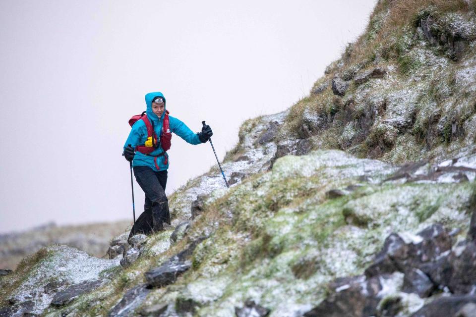 <span class="caption">Hannah Rickman tackles another uphill during this year’s Spine Race</span><span class="photo-credit">Mick Kenyon</span>