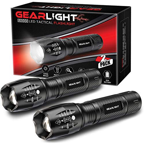 GearLight LED Tactical Flashlight - 2 Pack (Amazon / Amazon)