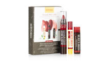 <p><a rel="nofollow noopener" href="http://www.feelunique.com/p/Burts-Bees-Naturally-Red-Lips-Gift-Set?curr=gbp&curr=GBP&aff=wg&siteid=73669&utm_medium=affiliate&utm_source=&utm_campaign=73669" target="_blank" data-ylk="slk:Feelunique, £19.99;elm:context_link;itc:0;sec:content-canvas" class="link "><i>Feelunique, £19.99</i></a><br><br></p>