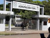 The headquarters of the Special Operations Forces of the Paraguayan Police is pictured, where fans of Boca Juniors football club are detained, in Asuncion, Paraguay, April 29, 2016. REUTERS/Jorge Adorno