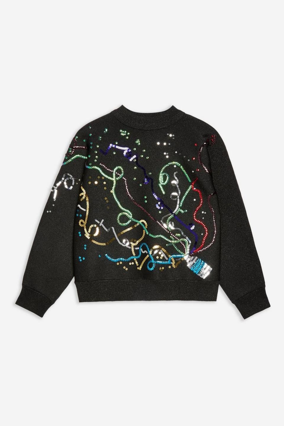 Topshop Christmas Party Popper Jumper. (Photo: Topshop)