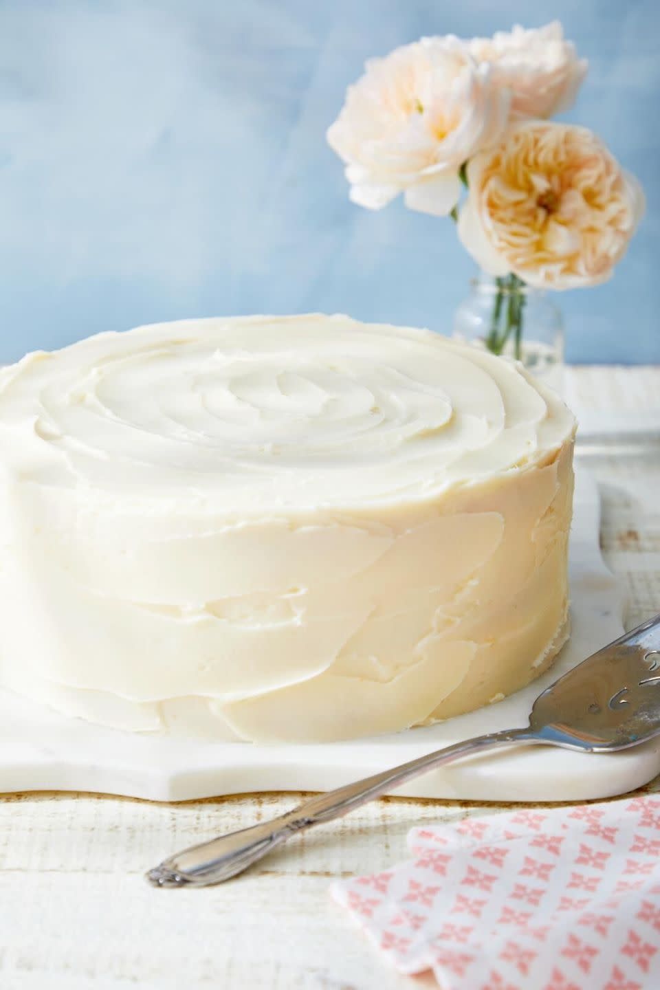 super moist gluten free cake with vanilla buttercream