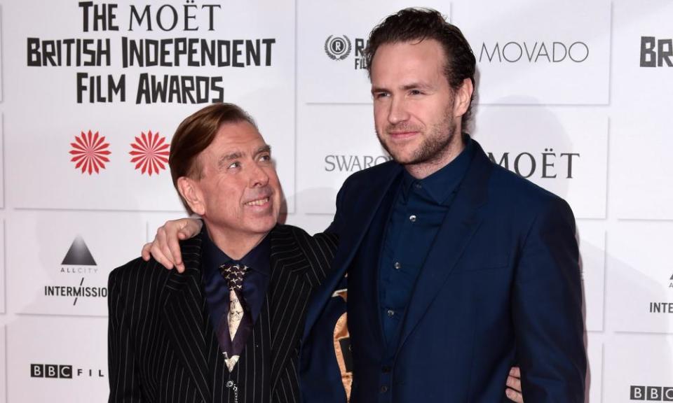 Rafe Spall and his dad Timothy at the British Independent Film Awards