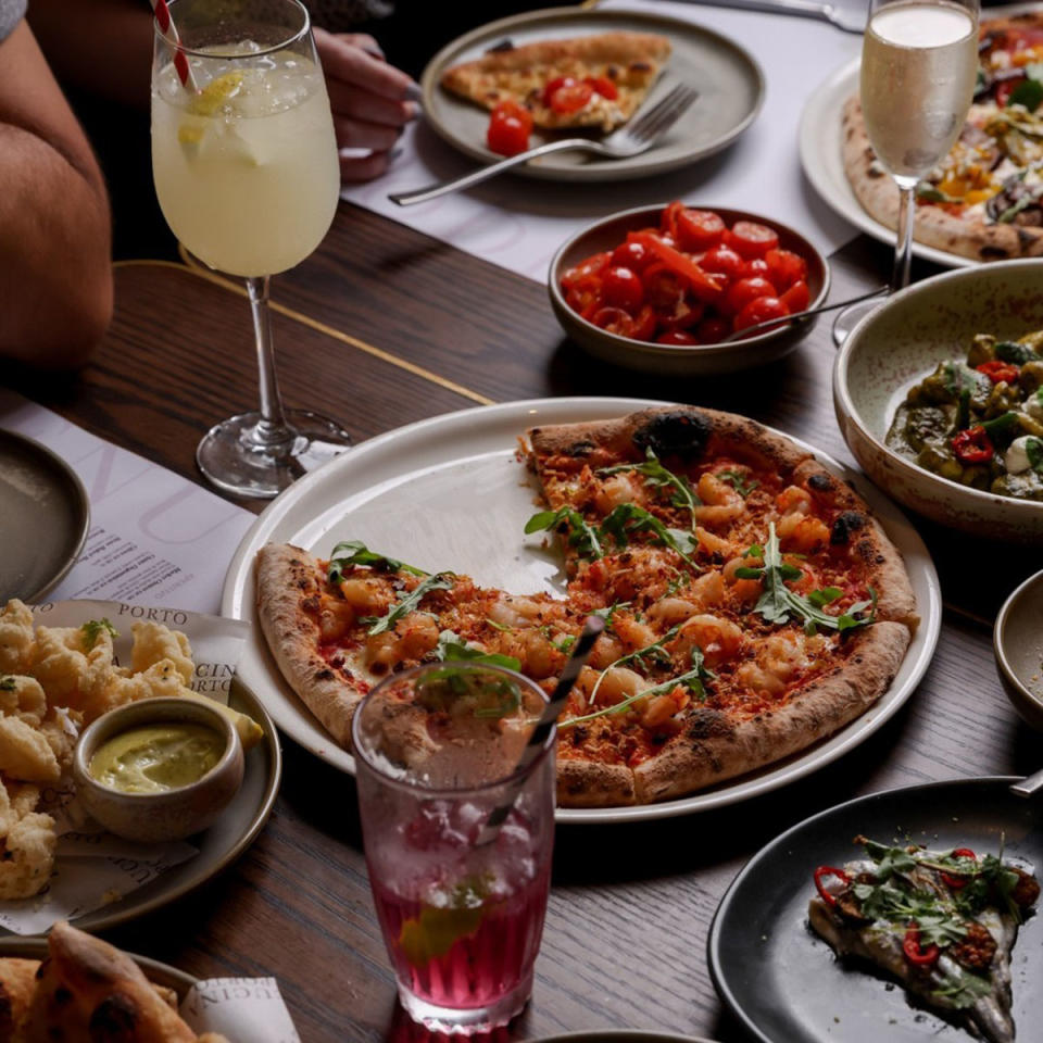 Pizza and other dishes at Cucina Porto at The Star