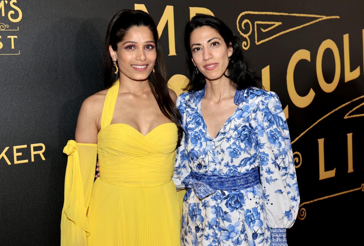 Freida Pinto and Huma Abedin