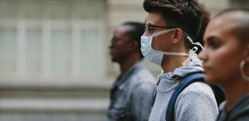   <span class="attribution"><a class="link " href="https://www.shutterstock.com/image-photo/young-man-wearing-mask-participating-protest-1684314403" rel="nofollow noopener" target="_blank" data-ylk="slk:Jacob Lund/Shutterstock;elm:context_link;itc:0;sec:content-canvas">Jacob Lund/Shutterstock</a></span>