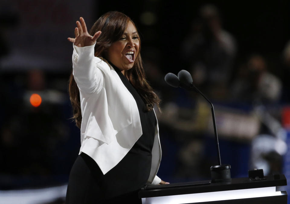 Lynne Patton speaks at the&nbsp;Republican National Convention in Cleveland, Ohio, on July 20, 2016. (Photo: Mario Anzuoni / Reuters)