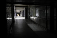 A subway station is in the dark during a widespread power outage, Saturday, July 13, 2019, in New York. Authorities were scrambling to restore electricity to Manhattan following a power outage that knocked out Times Square's towering electronic screens, darkened marquees in the theater district and left businesses without electricity, elevators stuck and subway cars stalled. (AP Photo/Michael Owens)