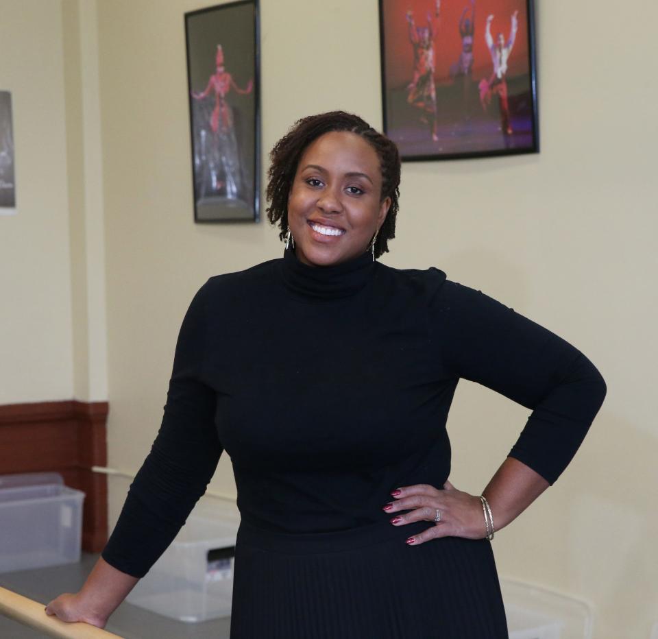 Amanda Stephen, the new director of the Poughkeepsie Performing Arts Academy, in the dance studio on December 28, 2021. 
