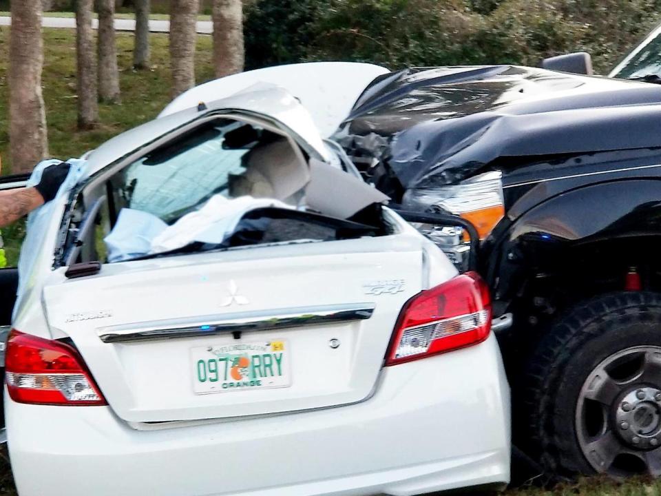 The scene of the crash (Titusville Police / SWNS.com)