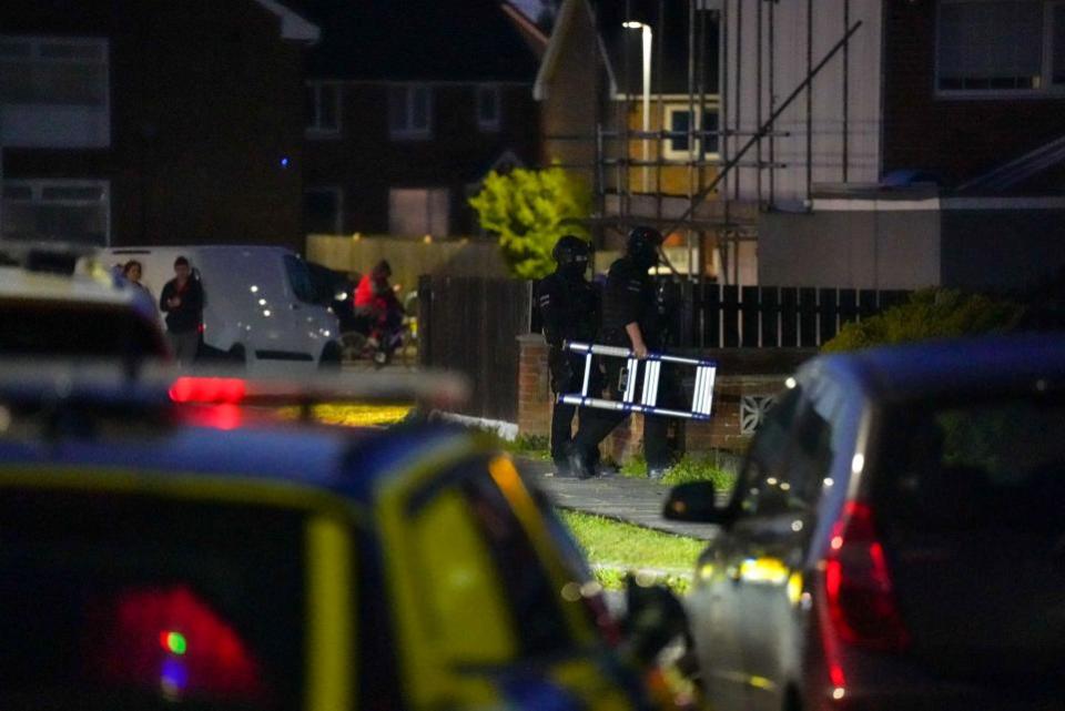 The Northern Echo: Armed police in Burwell Road, Middlesbrough