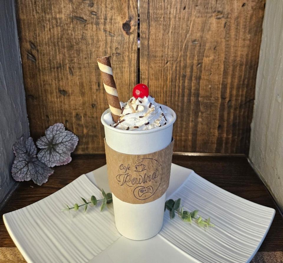 Cafe Rewind offers gourmet hot cocoa.