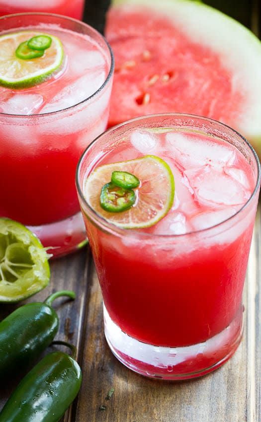 Spicy Watermelon Jalapeño Margarita