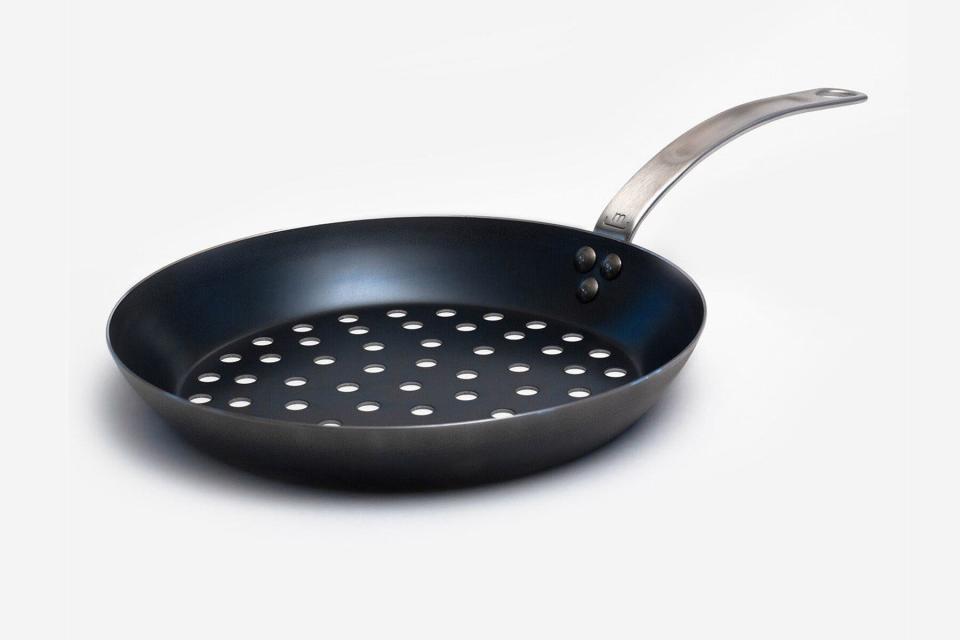 Blue Carbon Steel Grill Frying Pan