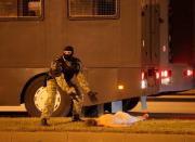 FILE PHOTO: Clashes with opposition supporters after polls closed at the presidential election in Minsk